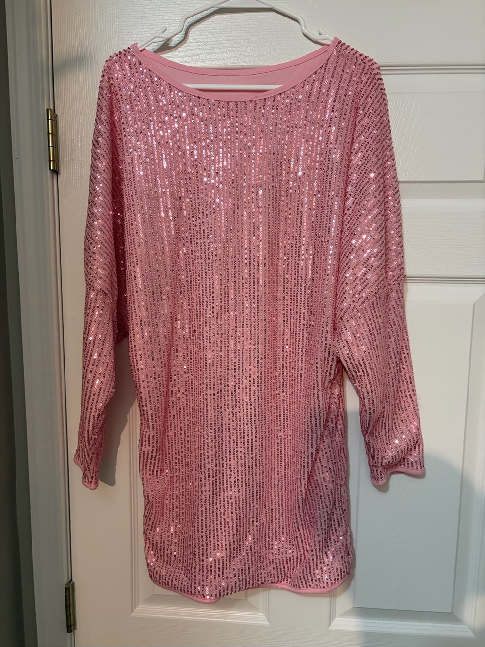 SHEIN Pink Sequin Top